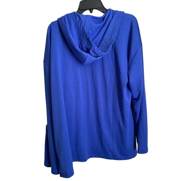 NWT Muk Luks Womens Cardigan w/ Match Tank Top Size Tall XL Sapphire Blue Hoodie - Picture 2 of 12